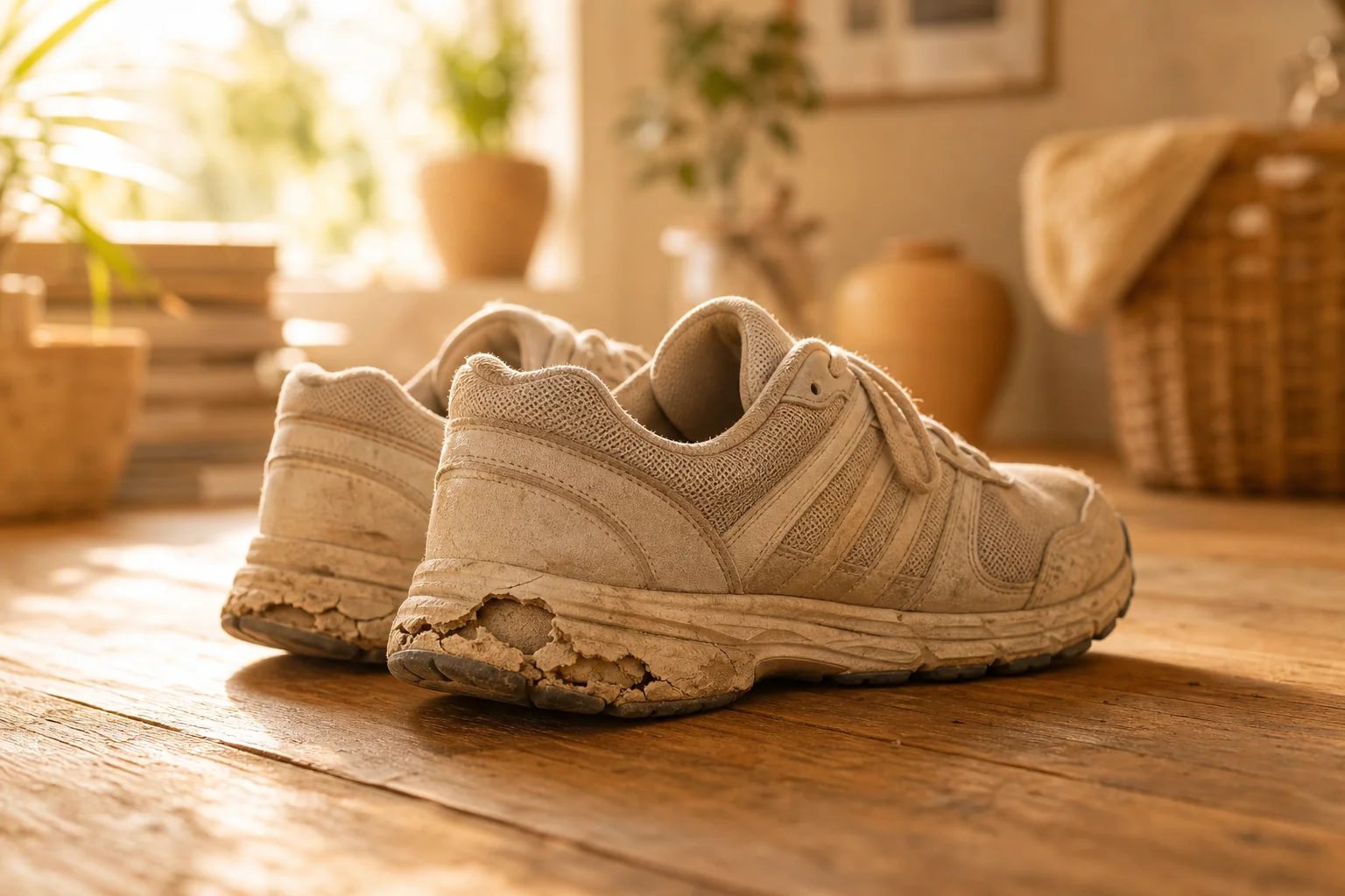 Zapatillas desgastadas en el talón, factor de riesgo en la fascitis plantar
